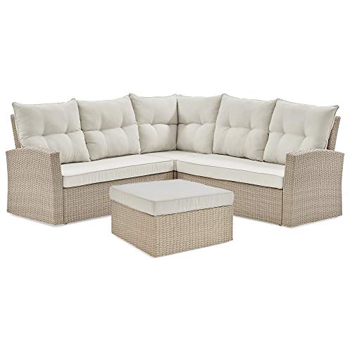 Alaterre Furniture Canaan All-Weather Wicker Outdoor Seating Set