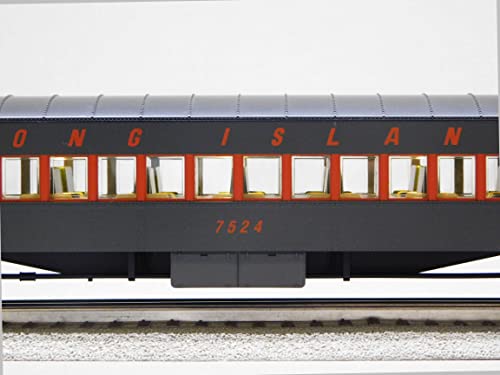 Generic Long Island Railroad 72' Passenger Coach 2 Pack #1 O Gauge Gray
