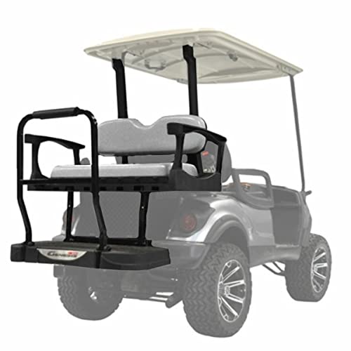 MADJAX Genesis 250 Steel Golf Cart Rear Flip Seat Kit for Yamaha G29/Drive 2007-2016 Grey