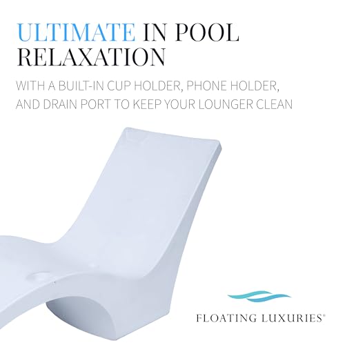 Floating Luxuries Kai Shelf Lounger Set of 2 Arctic White