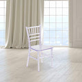 BizChair 10 Pack Child's Transparent Crystal Resin Chiavari Chair Clear