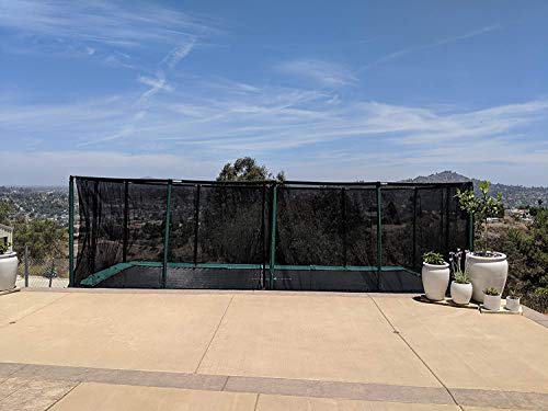 Galactic Xtreme Gymnastic Rectangle Trampoline with Net 13x23 Ft Green and Black