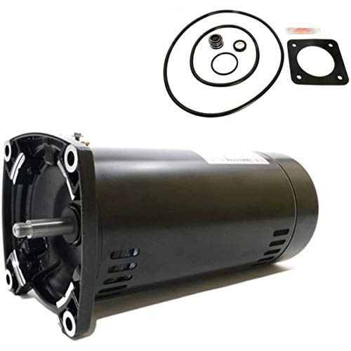 The Pool Supply Shop 1.5 HP Square Flange Pool Pump Motor Black