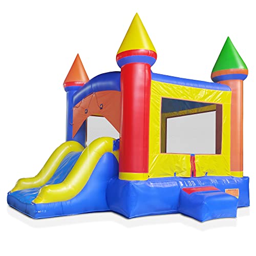 Cloud 9 Castle Inflatable Bounce House with Water Slide Multicolor