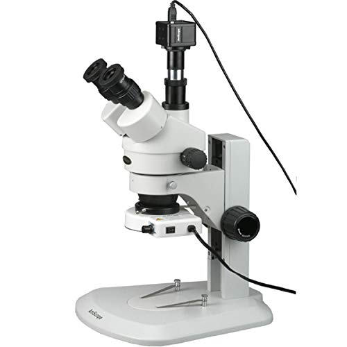 AmScope Digital Trinocular Stereo Zoom Microscope 3.5X-90X White