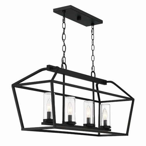 Eurofase Bastille 4 Light Outdoor Pendant Contemporary 14.75" Tall Satin Black