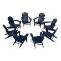 Costaelm Portside Classic Outdoor Adirondack Chairs Set of 8
