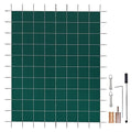 WACTO Rectangular Winter Pool Cover Triple Stitched High Strength Mesh Green 20ft x 42ft