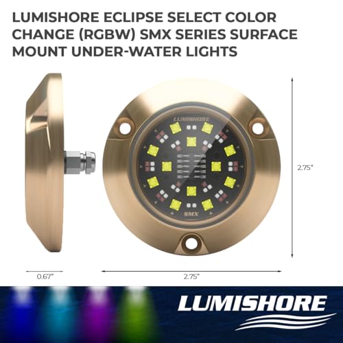Lumishore SMX94 Eclipse Full Color Surface Mount LED Underwater Light RGBW