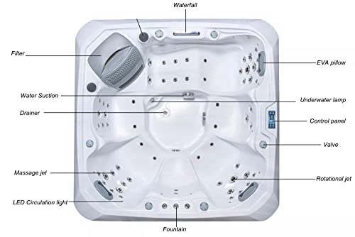 Comfort Hot Tubs Hot Tub Spa 5-6 Person 51 Jets LED Lights & More