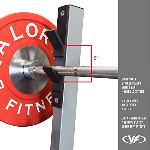 Valor Fitness Olympic Bench with Spotter Metallic Grey and Black