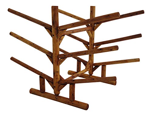 Log Kayak Rack Low 6 Place Kayak or SUP Rack Canyon Brown