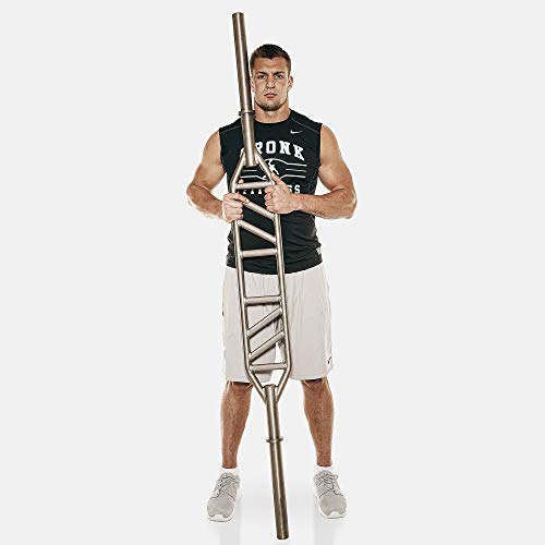 Gronk Fitness Products Swiss Bar - Commercial Grade | Multi Grip Football Bar for Upper Body Strength Training Silver