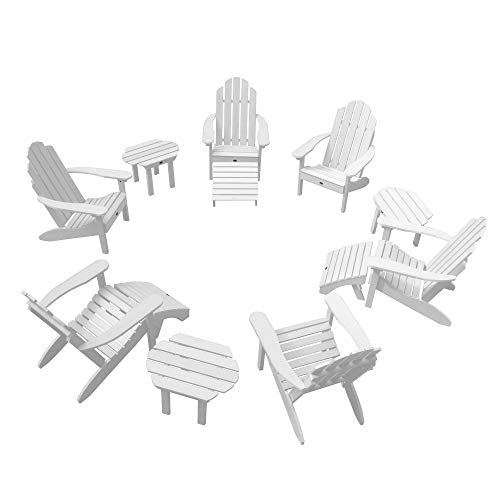 Highwood Adirondack Collection 12 pc Westport Outdoor Fireside Set White