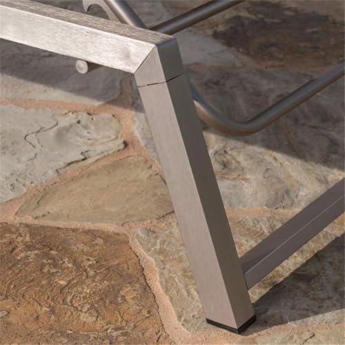 Noble House Myers Outdoor Aluminum Chaise Lounge Set of 4 Gray