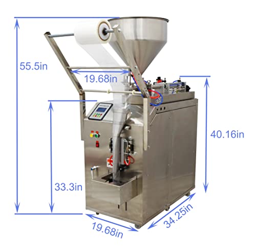 PreAsion Automatic Liquid Paste Filling Sealing Machine Stainless Steel 3-Inch Wide