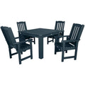 Highwood Lehigh 5-Piece Square Dining Set 42-Inch Federal Blue