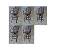 Patio Land Elizabeth Outdoor Patio Set 5pc Swivel Bar Stools 30" Dark Bronze