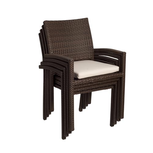 Amazonia Jefferson 13-Piece Patio Dining Table Set Brown - Teak Finish