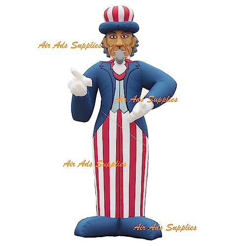 Air-Ads Supplies 25ft Giant Inflatable Lincoln Balloon with Blower Blue