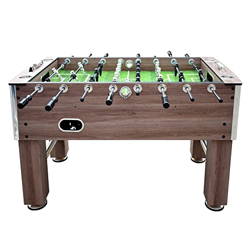 Hathaway Driftwood 56-in Premium Competition Foosball Table Driftwood/Green