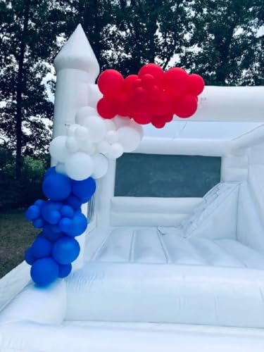 BOZHOUYUPIN 15FT Inflatable Bounce House with Slide White