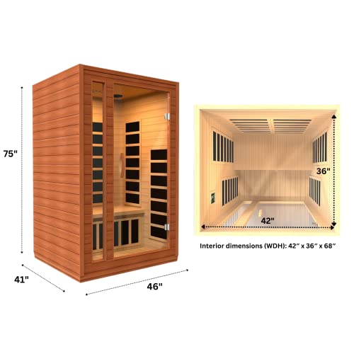 Dynamic Saunas Cardoba DYN-6203-01 Elite Ultra Low EMF FAR Infrared Sauna - Curb Side Delivery