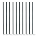 Fencer Wire Heavy Duty 8FT Outdoor Steel Fencing Border Post Pack of 10 Black