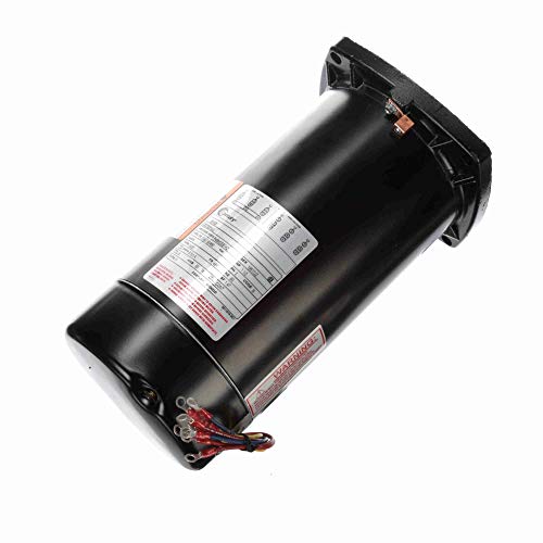 The Pool Supply Shop 1.5 Horsepower Square Flange Threaded Shaft 3 Phase Horizontal Pool Pump Motor Black