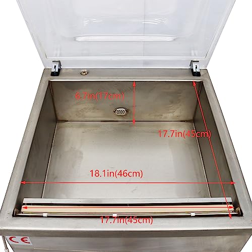 HQHAOTWU Commercial Vacuum Packaging Machine Stainless Steel Portable Sealer 17.7 Inch