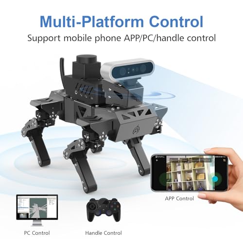 XiaoR Geek Quadruped Bionic Robot Dog Kit Black
