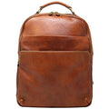 Floto Corsica Italian Leather Laptop Backpack Tobacco Brown
