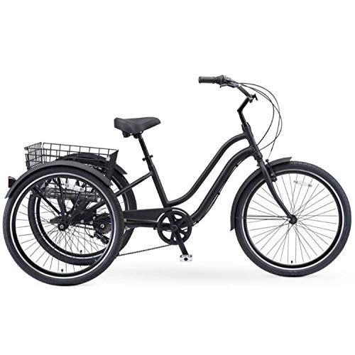 sixthreezero EVRYjourney 7-Speed Hybrid Adult Tricycle Matte Black