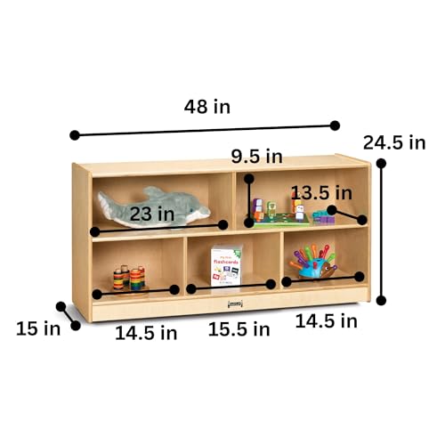 Jonti-Craft Toddler Mobile Storage Unit Shelf Birch Plywood