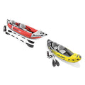Intex 2 Person Vinyl Kayak with Oars, Pump, and 2-Person K2 Kayak with Oars and Air Pump
