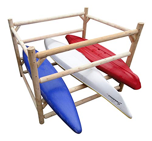Log Kayak Rack Kayak/Canoe Storage Rack Commercial Unfinished