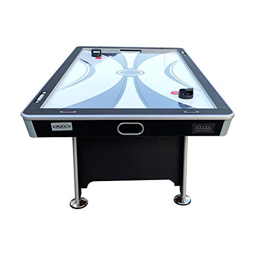 PUCK Apollo 7-Foot Air Hockey Table White