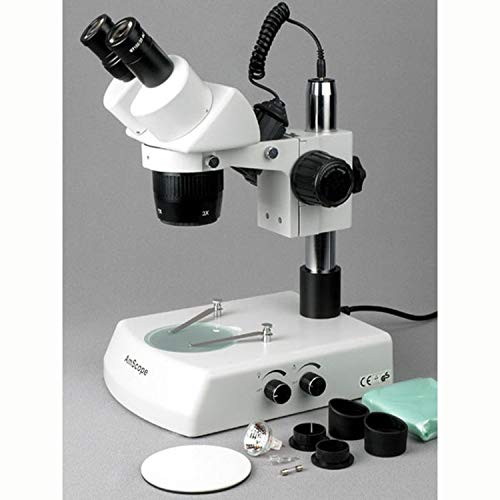 AmScope Binocular Stereo Microscope 10X-60X Magnification White