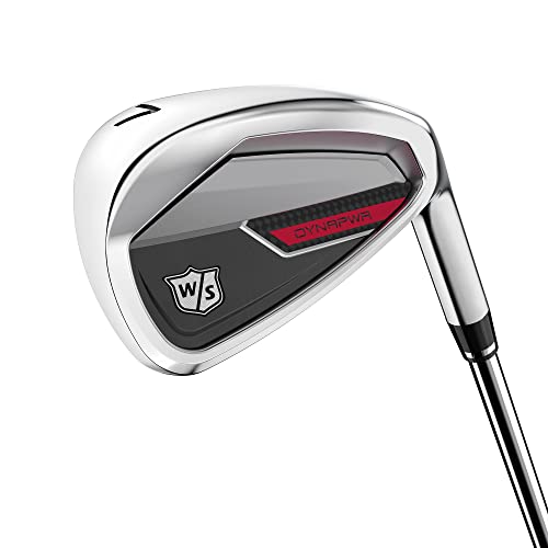 WILSON Dynapower Men's Graphite Golf Irons - Right Hand, Senior, 5-PW, GW Silver/Red