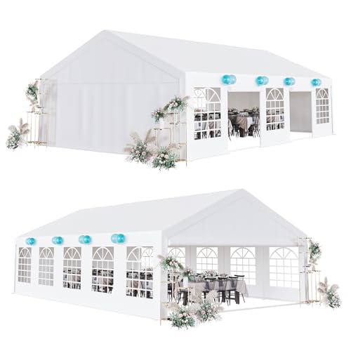 Acekool 20x32 FT Outdoor Tent with Removable Sidewalls White