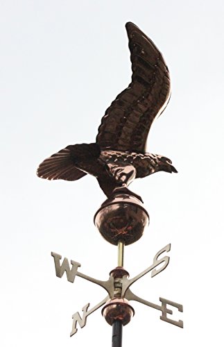 Accentua Olympia Cupola with Eagle Weathervane 24 in. Square 63 in. High White With Copper Roof
