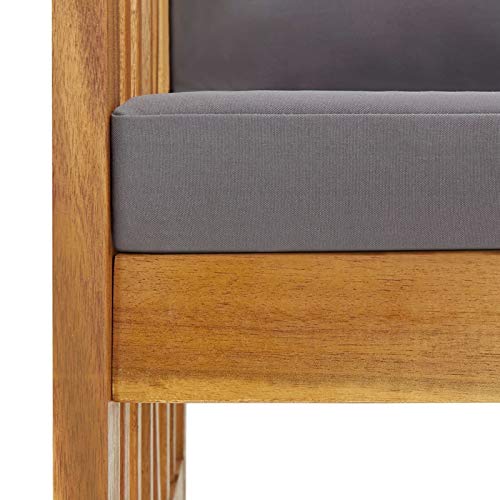 Xinxinxiang 5 Piece Patio Set with Cushions Solid Acacia Wood