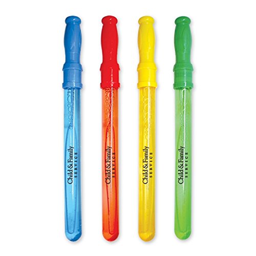 Ummah Promotions Personalized 4 Oz. Bubble Wand Assortment with Logo Assorted