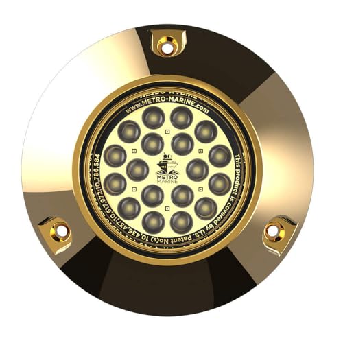 Metro Marine High-Output Submersible Underwater Light White with Black Finish