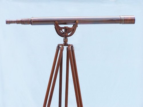 Handcrafted Nautical Decor Antique Copper Anchormaster Telescope 65" Copper