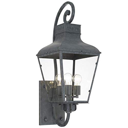 Crystorama Dumont 3 Light Outdoor Sconce Graphite