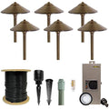 VOLT 12V Brass Max Spread LED Path Light 6-Pack Kit Bronze