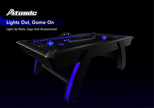 Atomic 90” Indiglo LED Light Up Arcade Air Powered Hockey Table Grey