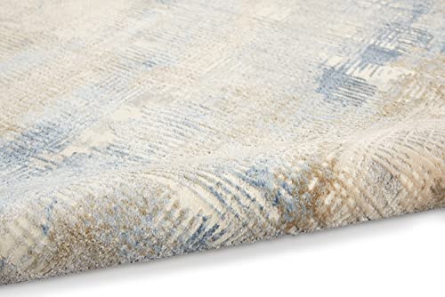 Calvin Klein Rush Blue/Beige 9' x 12' Modern Abstract Area Rug