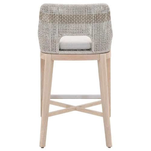 Home Square 31" Wood Outdoor Barstool Set of 2 Gray